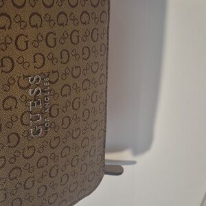 Guess Tan Monogram Shoulder Bag